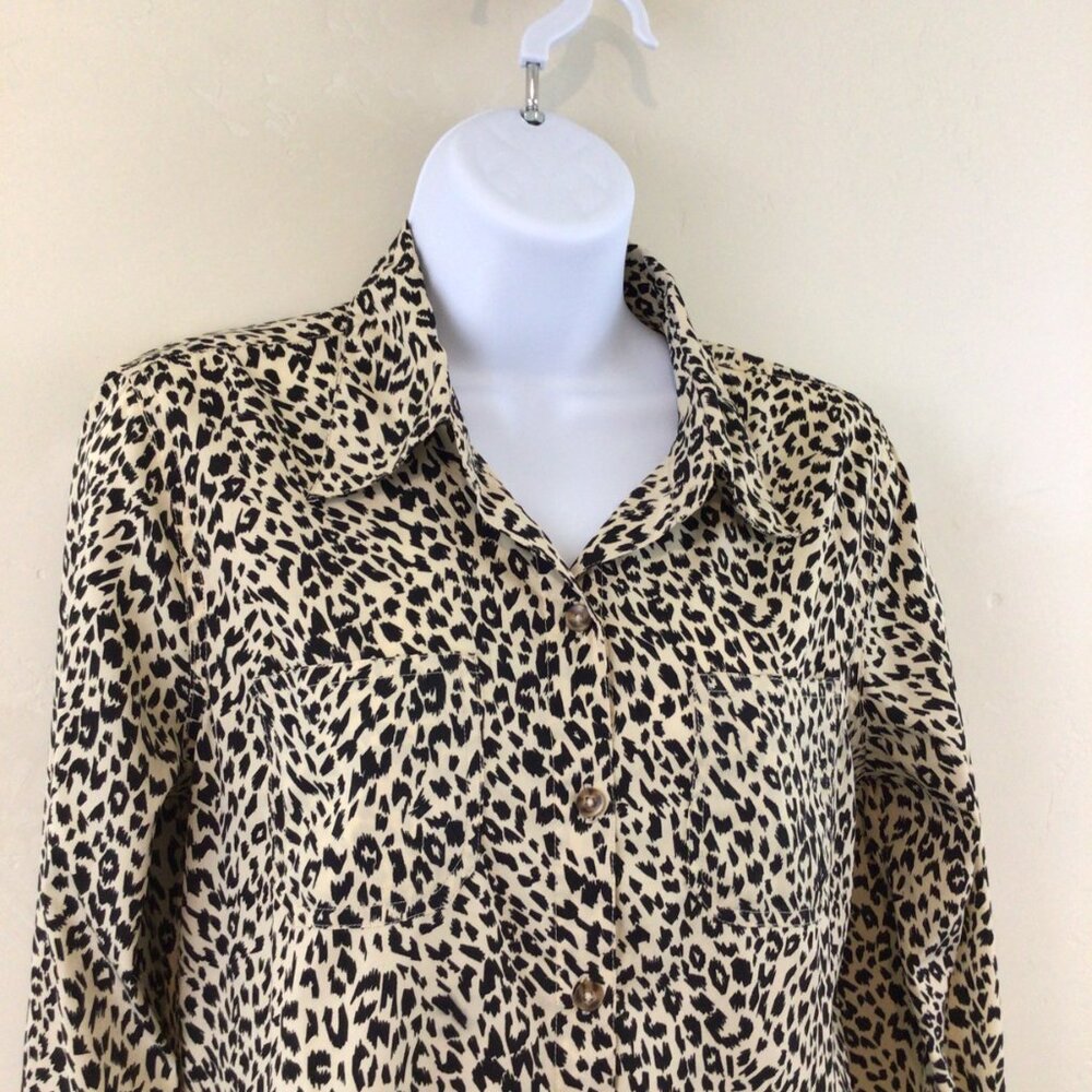 Volcom Leopard Print Button Down Shirt - image 3